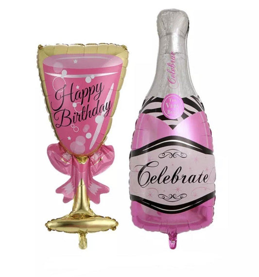Pink Champagne Suit and a Glass of Balloon